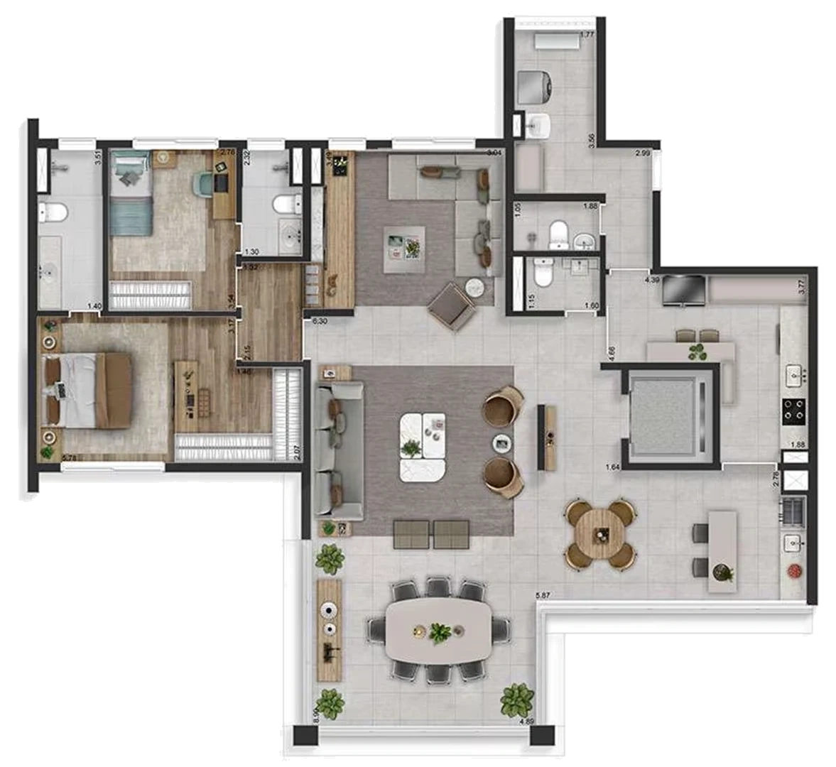 Planta 175m² Vittrino Francisca Júlia