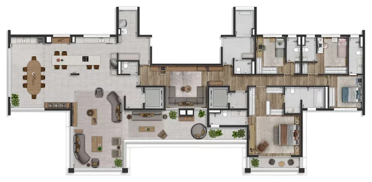 Planta 350m² 1 por andar Vittrino Francisca Júlia