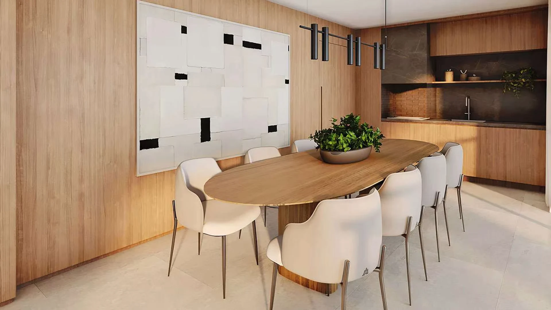 Terraço gourmet da residência de 175 m² do Vittrino Francisca Júlia